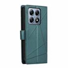 For Xiaomi 14T Pro PU Genuine Leather Texture Embossed Line Phone Case(Green) - 3