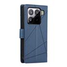 For Xiaomi 15 PU Genuine Leather Texture Embossed Line Phone Case(Blue) - 3