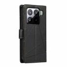 For Xiaomi 15 Pro PU Genuine Leather Texture Embossed Line Phone Case(Black) - 3