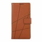 For Xiaomi 15 Pro PU Genuine Leather Texture Embossed Line Phone Case(Brown) - 2