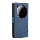 For Xiaomi 15 Ultra PU Genuine Leather Texture Embossed Line Phone Case(Blue) - 3