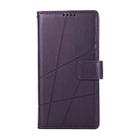 For Xiaomi Poco X7 Pro / Redmi Turbo 4 PU Genuine Leather Texture Embossed Line Phone Case(Purple) - 2