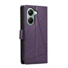For Xiaomi Poco X7 Pro / Redmi Turbo 4 PU Genuine Leather Texture Embossed Line Phone Case(Purple) - 3