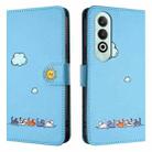 For OnePlus Nord CE4 5G Cartoon Cats Leather Phone Case(Blue) - 2