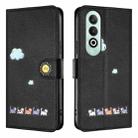 For OnePlus Nord CE4 5G Cartoon Cats Leather Phone Case(Black) - 2