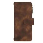 For Samsung Galaxy Z Fold6 Dream 9-Card Zipper Wallet RFID Leather Phone Case with Lanyard(Brown) - 2