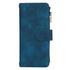 For Samsung Galaxy Z Fold5 5G Dream 9-Card Zipper Wallet RFID Leather Phone Case with Lanyard(Blue) - 2