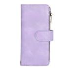 For Samsung Galaxy Z Fold4 5G Dream 9-Card Zipper Wallet RFID Leather Phone Case with Lanyard(Purple) - 2