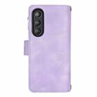 For Samsung Galaxy Z Fold4 5G Dream 9-Card Zipper Wallet RFID Leather Phone Case with Lanyard(Purple) - 3