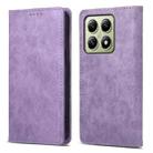 For Xiaomi 14T Business Solid Color Magnetic RFID Leather Phone Case(Purple) - 1