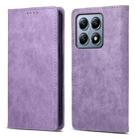 For Xiaomi 14T Pro Business Solid Color Magnetic RFID Leather Phone Case(Purple) - 1