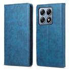 For Xiaomi 14T Pro Business Solid Color Magnetic RFID Leather Phone Case(Blue) - 1