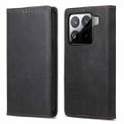For Xiaomi 15 Pro Business Solid Color Magnetic RFID Leather Phone Case(Black) - 1
