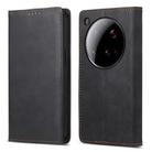 For Xiaomi 15 Ultra Business Solid Color Magnetic RFID Leather Phone Case(Black) - 1