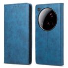 For Xiaomi 15 Ultra Business Solid Color Magnetic RFID Leather Phone Case(Blue) - 1
