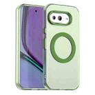 For Google Pixel 9a Candy Magsafe PC Hybrid TPU Phone Case(Green) - 1