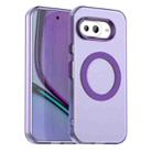 For Google Pixel 9a Candy Magsafe PC Hybrid TPU Phone Case(Purple) - 1