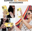 For iPhone 16 Pro Max Silicone Suction Cup MagSafe Phone Case with Screen Film(Yellow) - 2