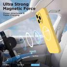 For iPhone 16 Pro Max Silicone Suction Cup MagSafe Phone Case with Screen Film(Yellow) - 3