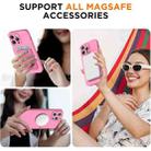 For iPhone 16 Pro Max Silicone Suction Cup MagSafe Phone Case with Screen Film(Soft Pink) - 2