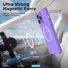 For iPhone 16 Pro Max Silicone Suction Cup MagSafe Phone Case with Screen Film(Purple) - 3