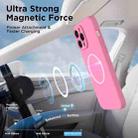 For iPhone 16 Pro Silicone Suction Cup MagSafe Phone Case with Screen Film(Soft Pink) - 3