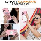 For iPhone 16 Plus Silicone Suction Cup MagSafe Phone Case with Screen Film(Pink) - 2