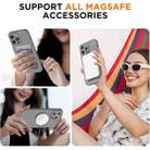 For iPhone 16 Plus Silicone Suction Cup MagSafe Phone Case with Screen Film(Grey) - 2