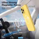 For iPhone 16 Plus Silicone Suction Cup MagSafe Phone Case with Screen Film(Yellow) - 3