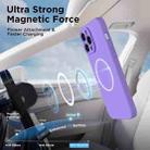 For iPhone 15 Plus Silicone Suction Cup MagSafe Phone Case with Screen Film(Purple) - 3