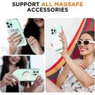 For iPhone 13 Pro Max Silicone Suction Cup MagSafe Phone Case with Screen Film(Mint Green) - 2