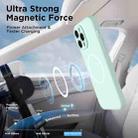 For iPhone 13 Pro Max Silicone Suction Cup MagSafe Phone Case with Screen Film(Mint Green) - 3