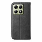 For Xiaomi 14T Cubic Grid Calf Texture Magnetic Leather Phone Case(Black) - 3