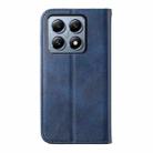 For Xiaomi 14T Pro Cubic Grid Calf Texture Magnetic Leather Phone Case(Blue) - 3