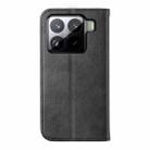 For Xiaomi 15 Cubic Grid Calf Texture Magnetic Leather Phone Case(Black) - 3