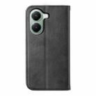 For Xiaomi Poco X7 Pro / Redmi Turbo 4 Cubic Grid Calf Texture Magnetic Leather Phone Case(Black) - 3