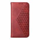For Xiaomi Poco X7 Pro / Redmi Turbo 4 Cubic Grid Calf Texture Magnetic Leather Phone Case(Red) - 2