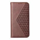 For Xiaomi Poco X7 Pro / Redmi Turbo 4 Cubic Grid Calf Texture Magnetic Leather Phone Case(Brown) - 2