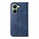 For Xiaomi Poco X7 Pro / Redmi Turbo 4 Cubic Grid Calf Texture Magnetic Leather Phone Case(Blue) - 3