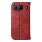 For OnePlus Nord 4 5G Cubic Grid Calf Texture Magnetic Leather Phone Case(Red) - 3