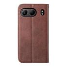 For OnePlus Nord 4 5G Cubic Grid Calf Texture Magnetic Leather Phone Case(Brown) - 3