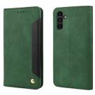 For Samsung Galaxy A36 / 56 5G Skin Feel Splicing Leather Phone Case(Green) - 1