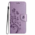 For Samsung Galaxy A36 / A56 5G Butterfly Flower Pattern Flip Leather Phone Case(Light Purple) - 2