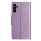 For Samsung Galaxy A36 / A56 5G Butterfly Flower Pattern Flip Leather Phone Case(Light Purple) - 3