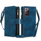 For Samsung Galaxy A53 5G Dream 9-Card Zipper Wallet RFID Leather Phone Case with Lanyard(Blue) - 1