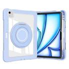 For iPad Air 11 2025 / 2024 / 10.9 2022 Crystal Armor PC Hybrid TPU Tablet Case with Pen Slot(Blue) - 2