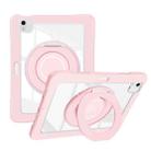 For iPad Air 11 2025 / 2024 / 10.9 2022 Crystal Armor PC Hybrid TPU Tablet Case with Pen Slot(Pink) - 1