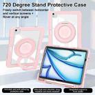 For iPad Air 11 2025 / 2024 / 10.9 2022 Crystal Armor PC Hybrid TPU Tablet Case with Pen Slot(Pink) - 3