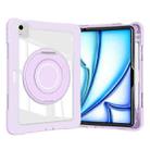 For iPad Air 11 2024 / Air 10.9 2022 Crystal Armor PC Hybrid TPU Tablet Case with Pen Slot(Purple) - 2