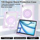 For iPad Air 11 2024 / Air 10.9 2022 Crystal Armor PC Hybrid TPU Tablet Case with Pen Slot(Purple) - 3